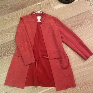 Faux Suade Spring Coat